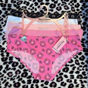 Juicy Couture 5 Piece Bundle New No Panty Lines XL Panty Set